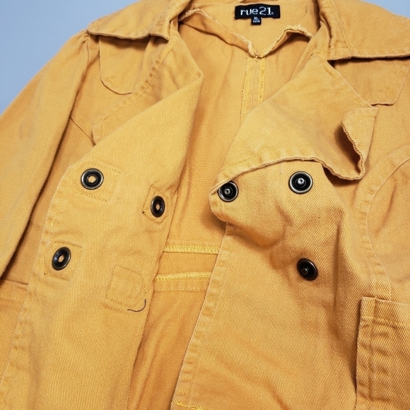 Rue21 mustard yellow cropped jacket size XL - Picture 9 of 13